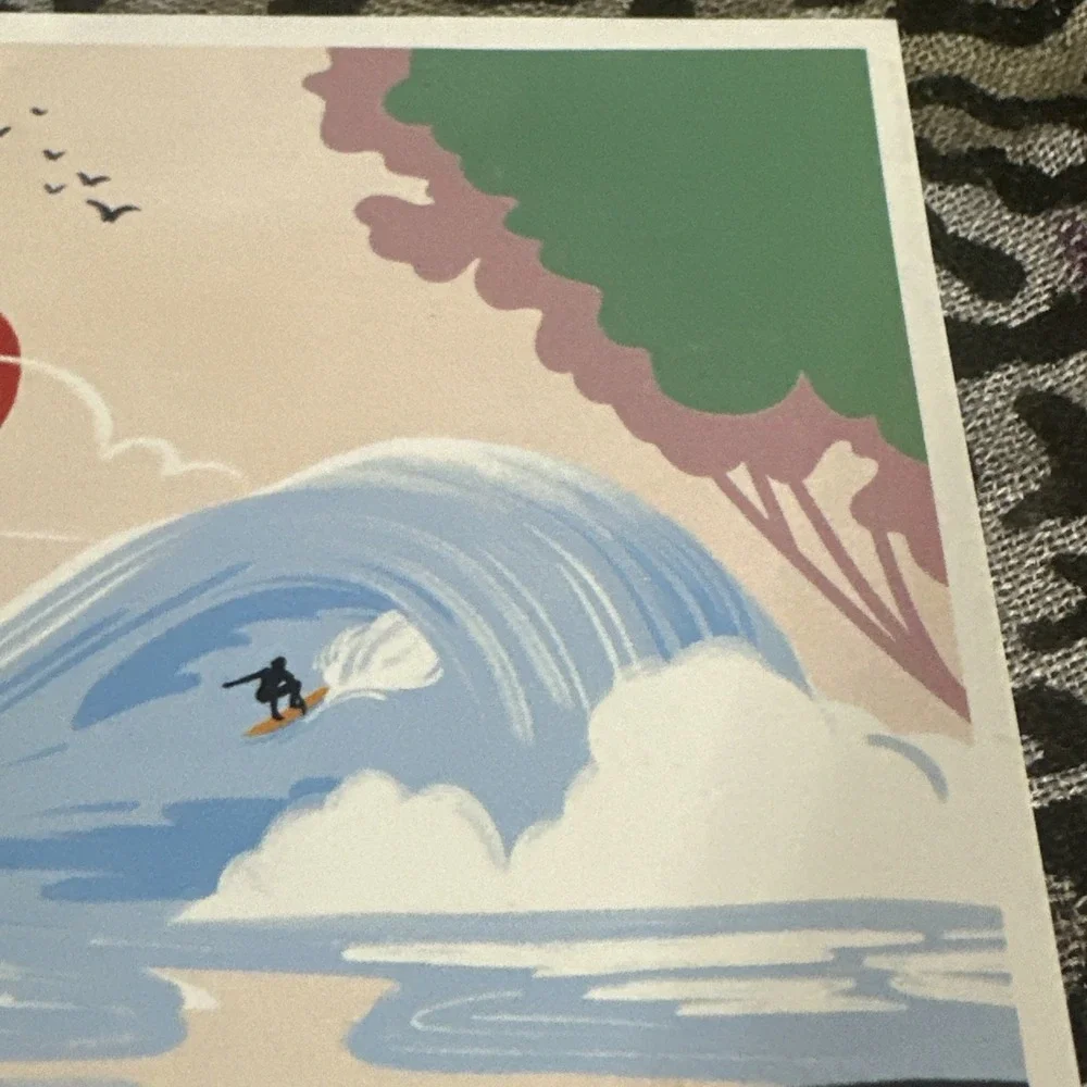 Santa Cruz, California Postcard Secret Surf Spot Collection Beach Surf Wave!